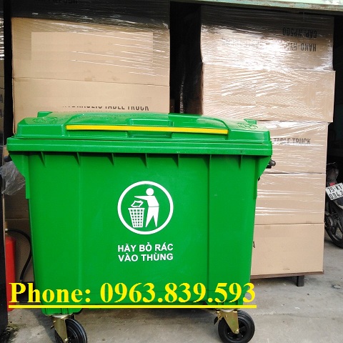 Thùng rác nhựa HDPE 660L