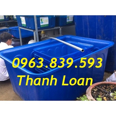 Thùng nhựa chữ nhật 750L, thùng nhựa nuôi cá rẻ. 0963.839.593 Ms.Loan 